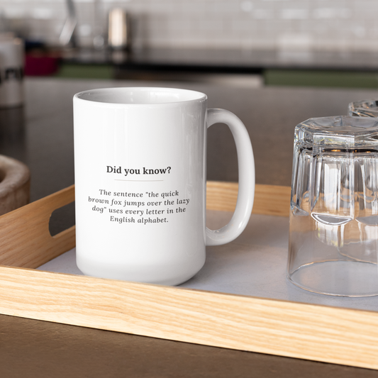 'Did you Know?' Font Fact, Mug 15 oz.