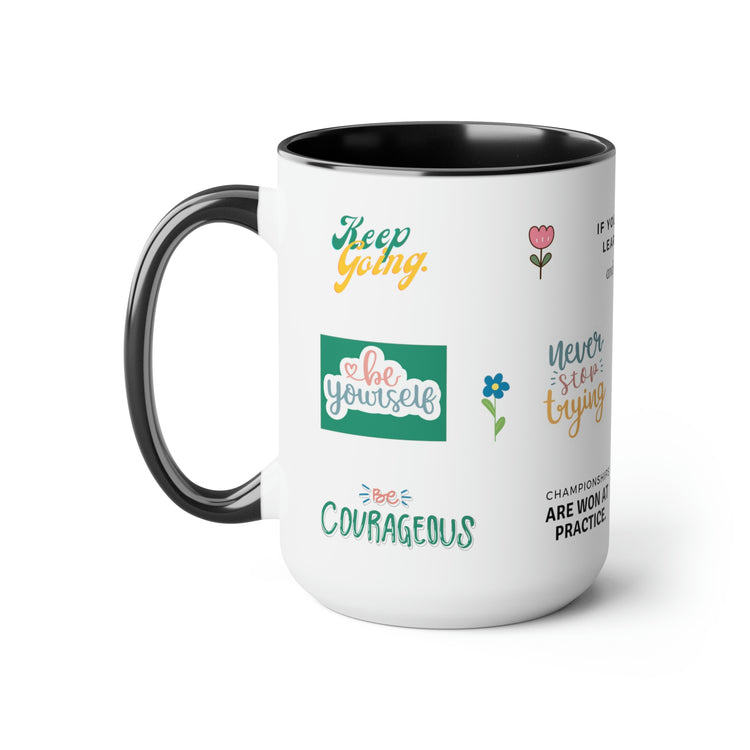 Playful Stickers, Mug 15oz (available in 3 colors)